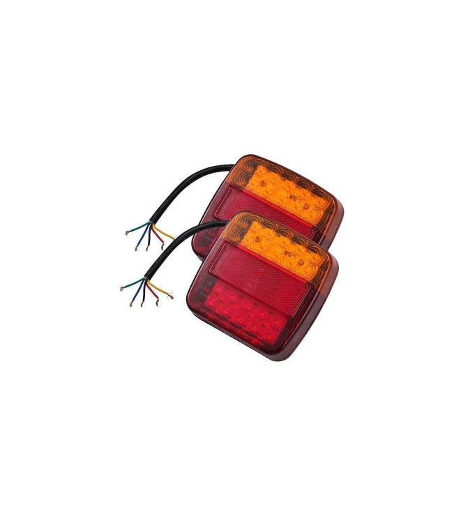 Set lampa spate LED 110x105 mm, 5 functii, iluminare numar, stanga-dreapta Cod: H5-363PC
