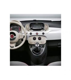 Maner  schimbator auto din plastic compatibil Fiat 500 2012-2018 cu 2 adaptoare pentru 5 si 6 viteze  Cod: SC-187