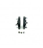 Distantier jante auto  4x108 de 20mm  63.3mm  Negru -  prindere dubla -  prezoane incluse