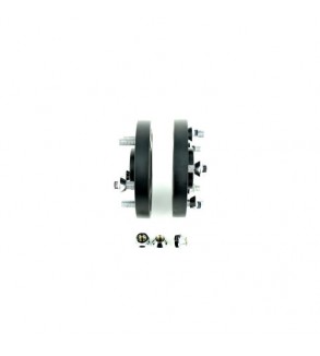 Distantier jante auto  4x108 de 20mm  63.3mm  Negru -  prindere dubla -  prezoane incluse