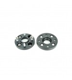 Distantier jante auto  4x108 de 20mm  63.3mm  Negru -  prindere dubla -  prezoane incluse