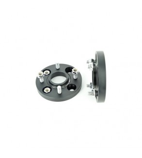 Distantier jante auto  4x108 de 20mm  63.3mm  Negru -  prindere dubla -  prezoane incluse
