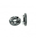 Distantier jante auto  4x108 de 20mm  63.3mm  Negru -  prindere dubla -  prezoane incluse