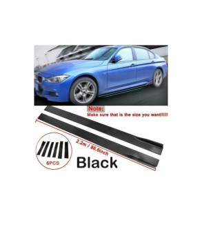 Set prelungiri ornament praguri laterale tuning Negru-Lucios  lungime 220cm Cod: UNIV-052