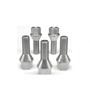 Prezoane pentru jante de aluminiu, M12x1,25 mm, cu con drept, disponibile Ã®n diferite lungimi, cap cheie 17