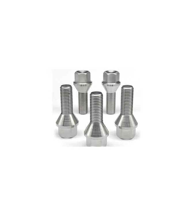 Prezoane pentru jante de aluminiu, M12x1,25 mm, cu con drept, disponibile Ã®n diferite lungimi, cap cheie 17
