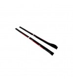 Set prelungiri ornament praguri laterale tuning, Negru Lucios-Rosu  Cod: PRG1012