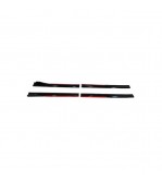 Set prelungiri ornament praguri laterale tuning, Negru Lucios-Rosu  Cod: PRG1012