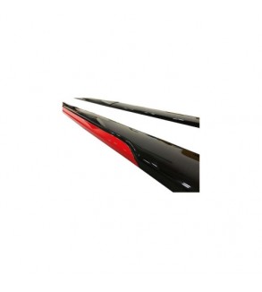 Set prelungiri ornament praguri laterale tuning, Negru Lucios-Rosu  Cod: PRG1012