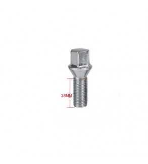 Prezoane pentru jante de aluminiu, M12x1,25 mm, cu con drept, lungime 28 mm, cap cheie 17 Cod: B127