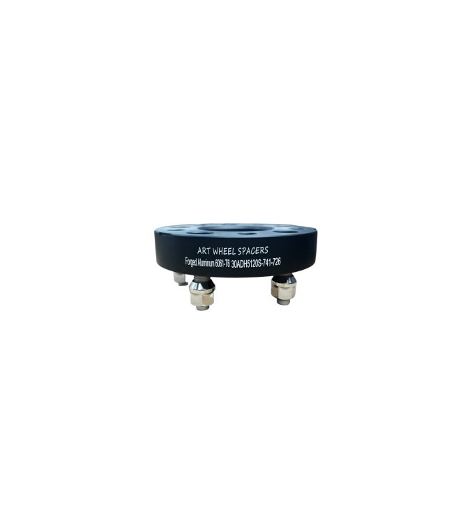 Distantier jante auto  5x120  25mm Negru , prindere dubla  cu piulite incluse M14x1.5  74.1-72.6  Cod: DST3006