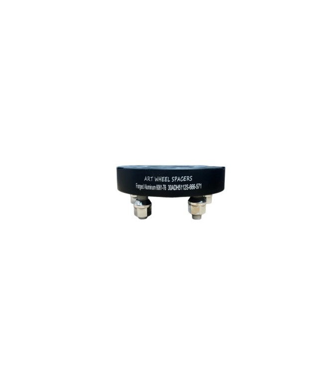 Distantier jante auto  5x112  30mm Negru , prindere dubla  cu piulite incluse M14x1.5 , 66.6-57.1  Cod: DST3007