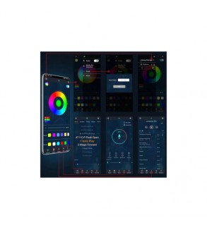 Inele lumina jante LED RGB cu aplicatie BTT 12V Cod: HH-64155