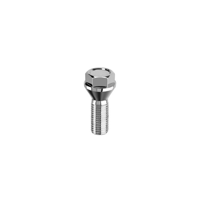 Prezoane pentru jante de aluminiu,cap scurt, dimensiuni M12x1,5 mm, lungime 26 mm, cu con drept Cod: B203