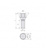 Prezoane pentru jante, M16x1,5 mm, lungime 28mm, cap cheie 19 cu con drept  Cod: B1051