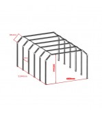 Tunel LED detailing auto 1470W, 6000K alb rece, 4000x5244 mm Cod: HEX5