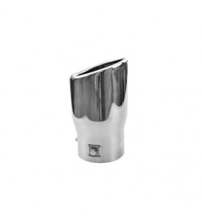Ornament toba inox Premium, model tesit cu perforatii, intrare 6.5 cm, iesire 6.9 cm, lungime 15 cm Cod: 7656G
