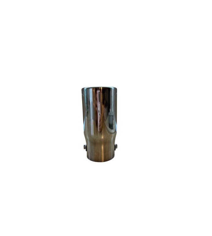 Ornament toba inox Premium, intrare 6.5 cm, lungime 15.5 cm, diametru exterior 7.5 cm Cod: 7657G Ornament toba inox Premium, intrare 6.5 cm, lungime 15.5 cm, diametru exterior 7.5 cm Cod: 7657G
