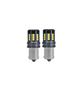 Bec auto o faza BA15S 3030 24SMD CREE CANBUS, 9Vâ€“30V, nonpolar, lumina alba 2880 lm Cod: JSUN53