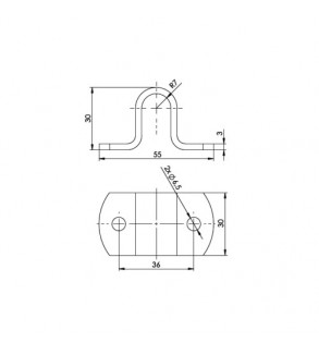 Contraplaca inchizator grea 700 kg pentru remorca sau container Cod: Z-08