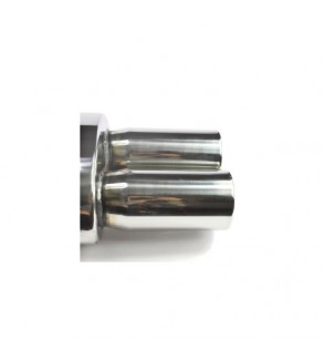 Toba sport inox dubla, diametru intrare 60 mm, lungime totala 550 mm, corp 320 mm Cod: 801212-7676P