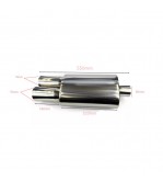 Toba sport inox dubla, diametru intrare 60 mm, lungime totala 550 mm, corp 320 mm Cod: 801212-7676P