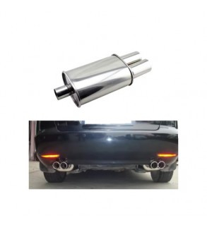 Toba sport inox dubla, diametru intrare 60 mm, lungime totala 550 mm, corp 320 mm Cod: 801212-7676P