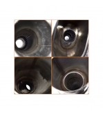 Toba sport inox dubla, diametru intrare 60 mm, lungime totala 550 mm, corp 320 mm Cod: 801212-7676P