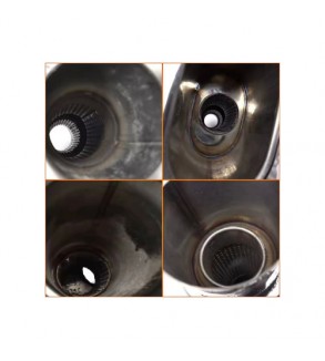 Toba sport inox dubla, diametru intrare 60 mm, lungime totala 550 mm, corp 320 mm Cod: 801212-7676P