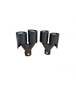 Ornament toba dubla negru mat dreapta - stanga intrare 60mm Cod: 7100417M