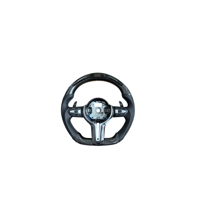 Volan sport carbon cu display compatibil BMW Seria 5 F10-F11-F07, Seria 6 F06-F12-F13, Seria 7 F01-F02, Cod: OCH-16