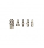 Set 5 cuple rapide 1-4 BSPT pentru furtunuri aer comprimat si scule pneumatice Crownman Cod: DISPN97