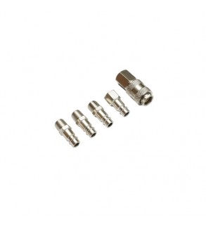 Set 5 cuple rapide 1-4 BSPT pentru furtunuri aer comprimat si scule pneumatice Crownman Cod: DISPN97