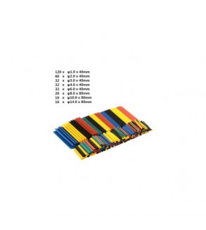 Set varnis  termocontractabil  328 bucati mix culori lungimi 40-80 mm MIV