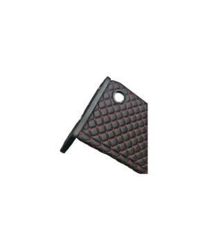 Masa de bord cu 2 suporti pentru pahare ,piele ecologica culoare Negru cusatura Rosie compatibila Renault Master 4  2020-2024