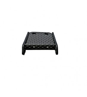 Masa de bord cu 2 suporti pentru pahare ,piele ecologica culoare Negru cusatura Gri compatibila  Renault Master 4 2020-2024