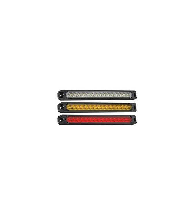Lampa laterala LED  rosie cu 3 functii  lumina continua, flash, semnalizare dinamica 12-24V  Cod: ZC-15LEDR
