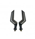 Semnalizare moto 12V cu funtie de lumina de zi alba si semnalizare  galbena  Cod: FS-1214