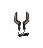 Semnalizare moto 12V cu funtie de lumina de zi alba si semnalizare  galbena  Cod: FS-1214
