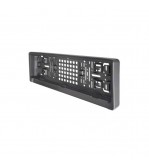 Suport numar inmatriculare fata cu amortizor protectie PU negru sistem 3Click Cod: R-0001