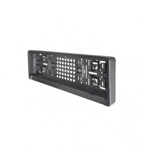Suport numar inmatriculare fata cu amortizor protectie PU negru sistem 3Click Cod: R-0001