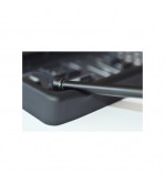 Suport numar inmatriculare fata cu amortizor protectie PU negru sistem 3Click Cod: R-0001