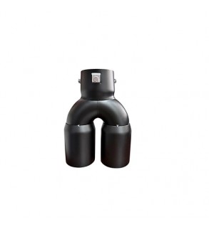 Ornament toba inox dublu universal negru mat diametru 76mm Cod: M2009X-76