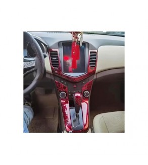 Folie auto autocolant Pet Premium carbon forjat rosu 1.52m x 1m cu tehnologie eliminare bule Cod: PET10159