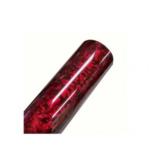 Rola folie auto autocolant Pet Premium carbon forjat rosu 1.52m x 18m cu tehnologie eliminare bule Cod: PET10159