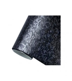 Folie auto autocolant Pet Premium carbon forjat mat 1.52m x 1m cu tehnologie eliminare bule Cod: PET10163