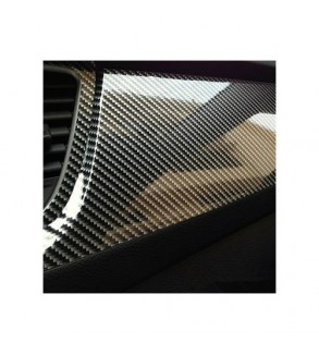 Folie auto autocolant Pet Premium carbon negru 1.52m x 1m cu tehnologie eliminare bule Cod: PET10085