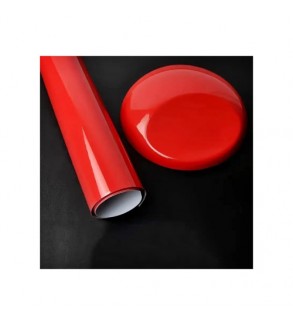 Folie auto autocolant PVC rosu lucios 1.52m x 1m cu tehnologie eliminare bule Cod: 9217