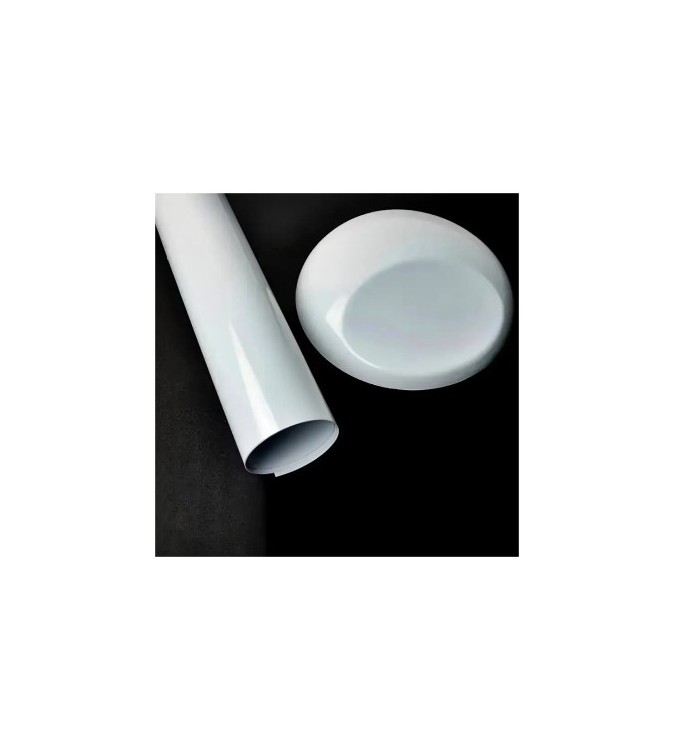 Rola folie auto autocolant PVC alb lucios 1.52m x 30m cu tehnologie eliminare bule Cod: 9196 Rola folie auto autocolant PVC alb lucios 1.52m x 30m cu tehnologie eliminare bule Cod: 9196