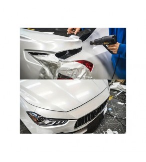 Rola folie auto autocolant PVC alb lucios 1.52m x 30m cu tehnologie eliminare bule Cod: 9196